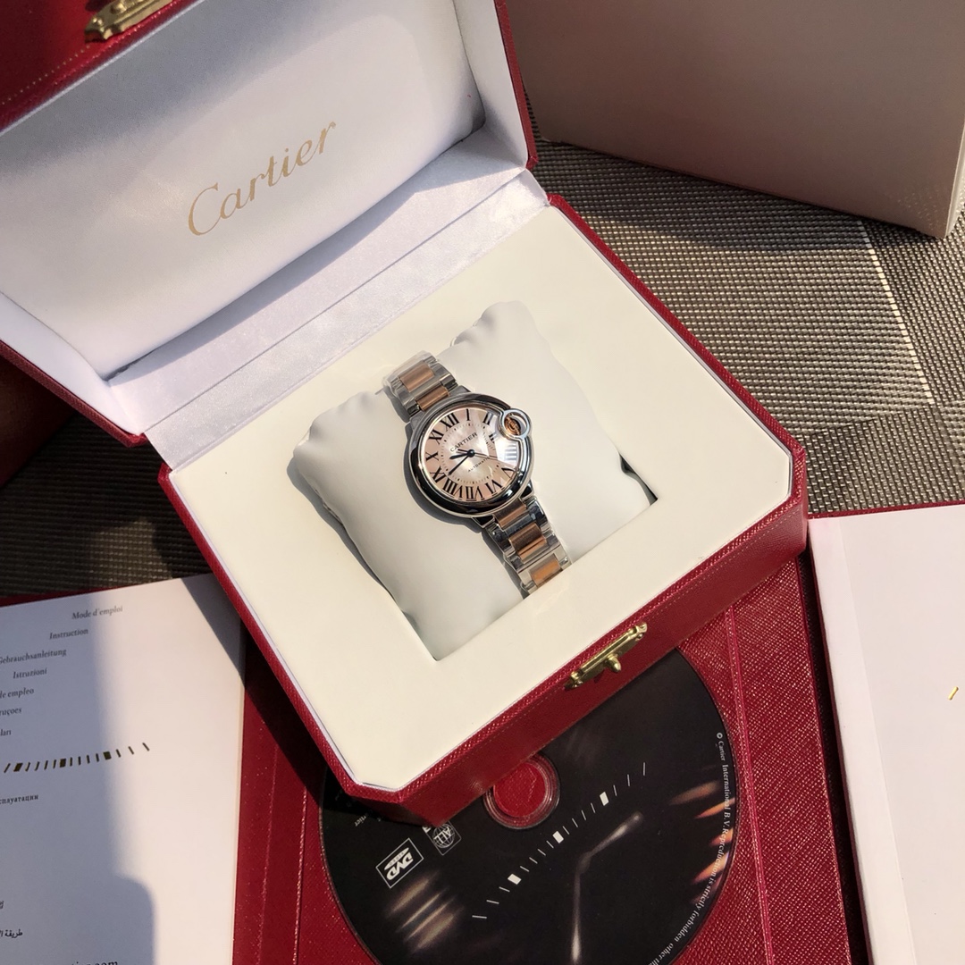 Cartier 最新版包金18k贝壳粉面 真正 品质 特殊渠道货 原装瑞士机芯