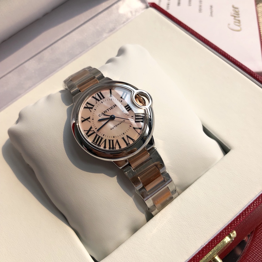 Cartier 最新版包金18k贝壳粉面 真正 品质 特殊渠道货 原装瑞士机芯