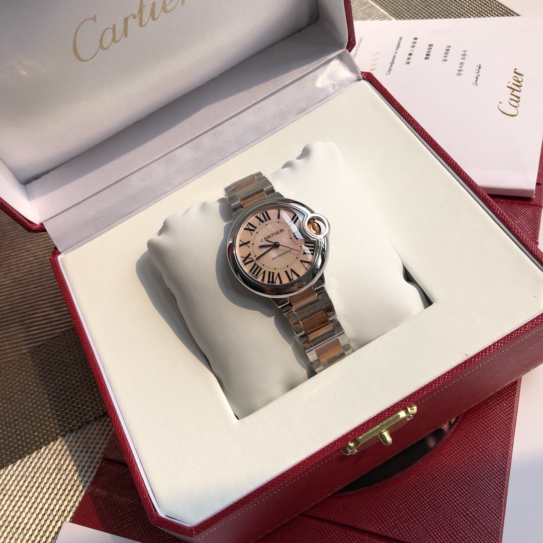 Cartier 最新版包金18k贝壳粉面 真正 品质 特殊渠道货 原装瑞士机芯
