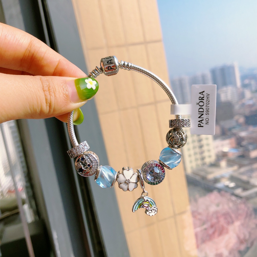 NO:103605,andora Pandora counter version Seiko version Rainbow series counter material No fading, Pandora finished bracelet, bracelet19860909andora 潘多拉 专柜对版 精工版本  彩虹系列 专柜同材质 不掉色,潘多拉成品手镯,bracelet,Jewelry