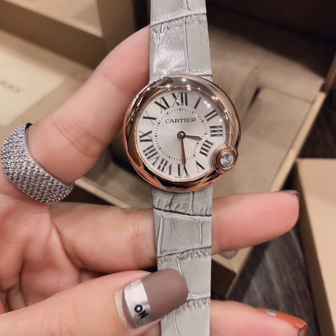 Cartier 卡地亚白气球，告白气球，简单圆润，标准女神表
