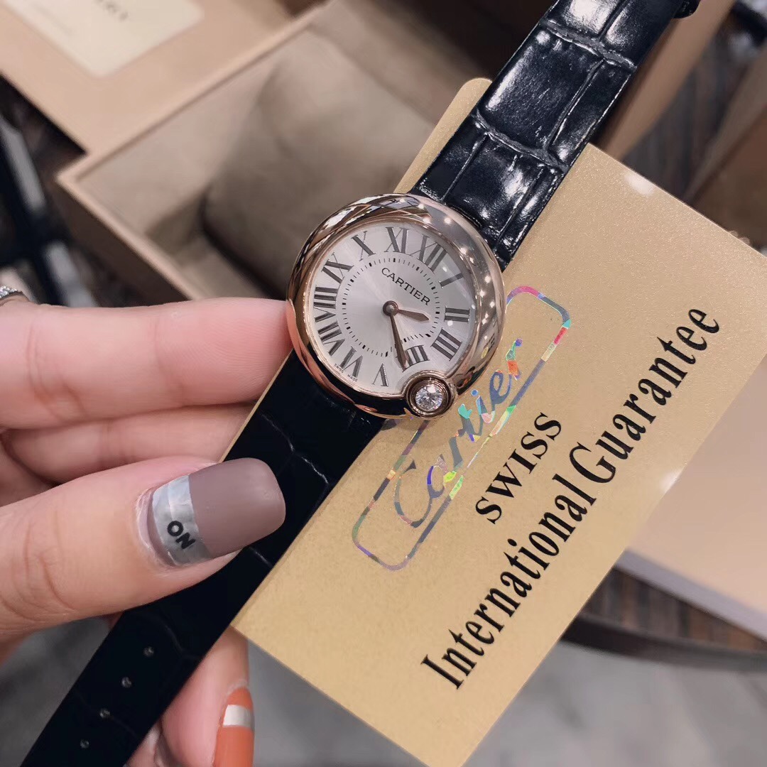 Cartier 卡地亚白气球，告白气球，简单圆润，标准女神表