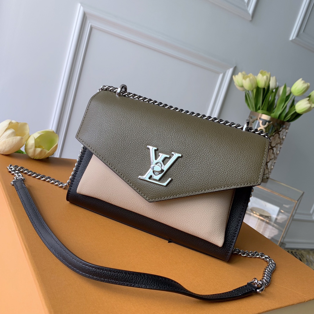 We provide Top Cheap AAA
 Louis Vuitton LV Mylockme BB Bags Handbags Dark Green Calfskin Cowhide M51418