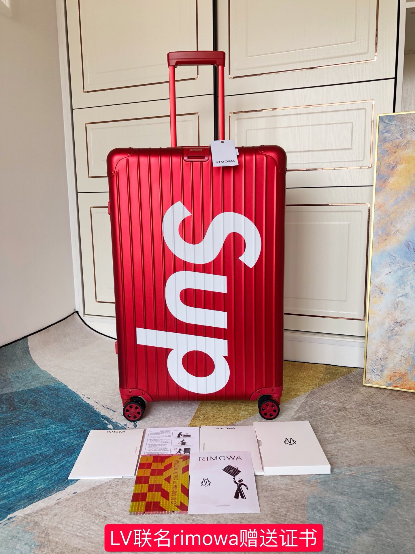 Actividad especial del 11.11, precio 690, original Lv&rimowa&supreme edición limitada en rojo aluminio, súper popular e…