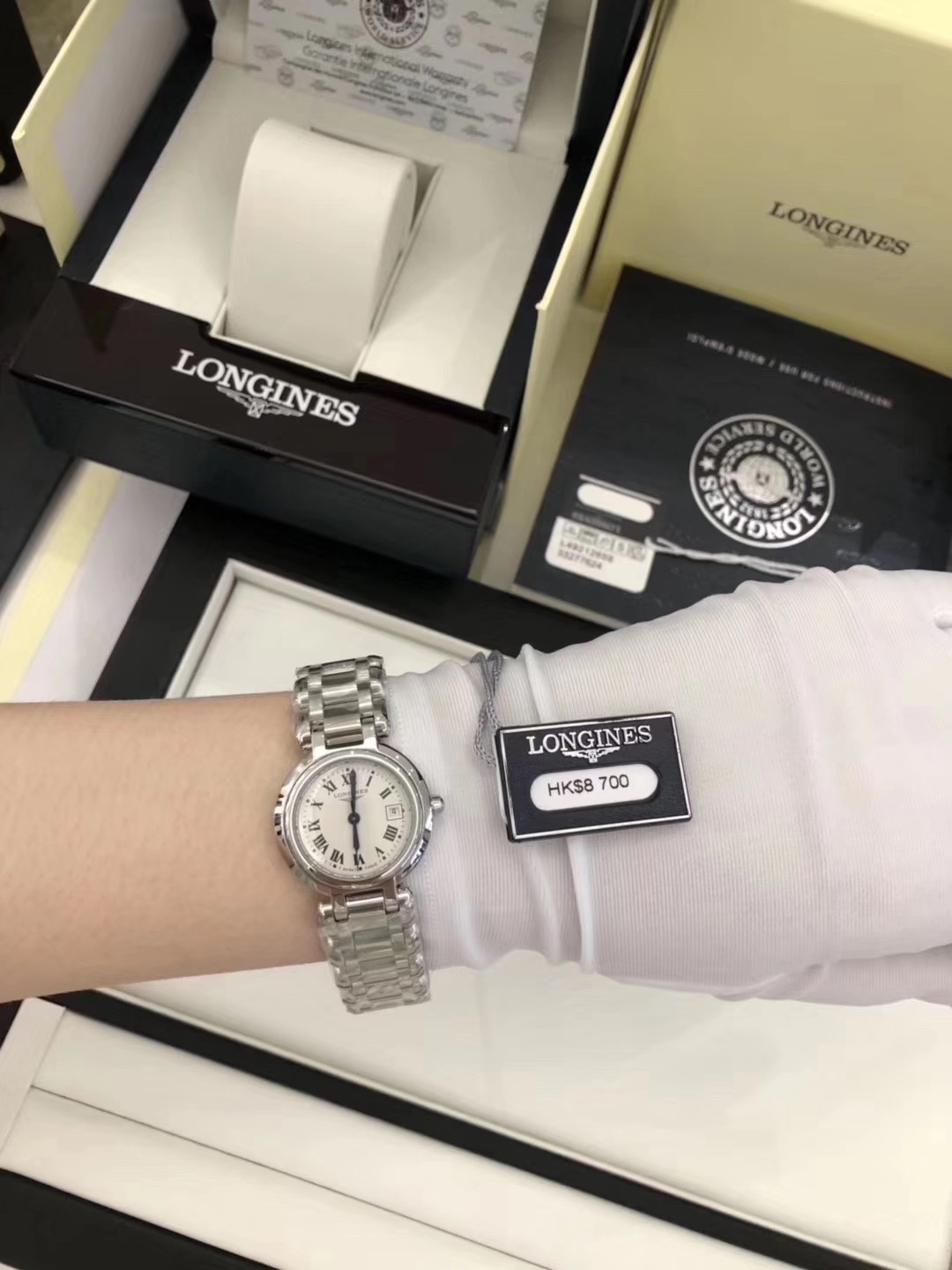 Longines 浪琴心月 不败的浪琴系列-休闲 女士石英腕表 体现了以飞翼沙漏标志而闻名于世的浪琴品牌最古老的制造美学
