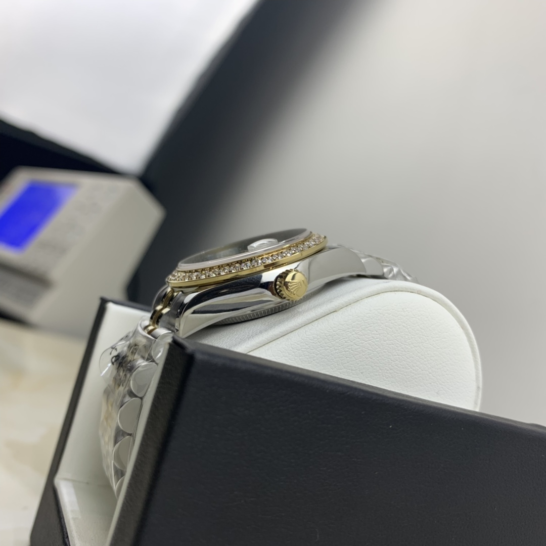 Rolex 皇家 劳力士日志系列女款绿色表盘镶钻腕表