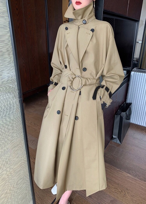 Elegant Women's Trench Coat with Belted Waist and Chic Detailing - Stylish 1 Elegant Women's Trench Coat with Belted Waist and Chic Detailing - Stylish