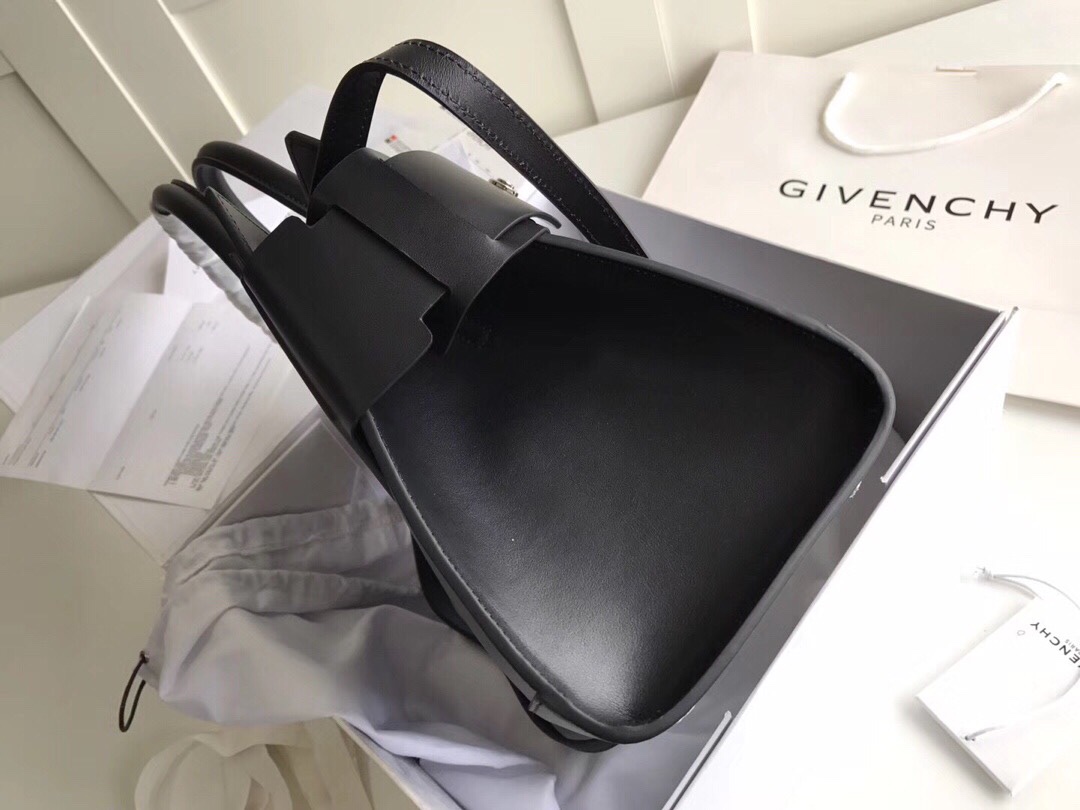 givenchy纪梵希Horizon平纹光面皮双手柄和长肩带搭配订制镀金五金配件内置活动手袋喔可拆卸超级