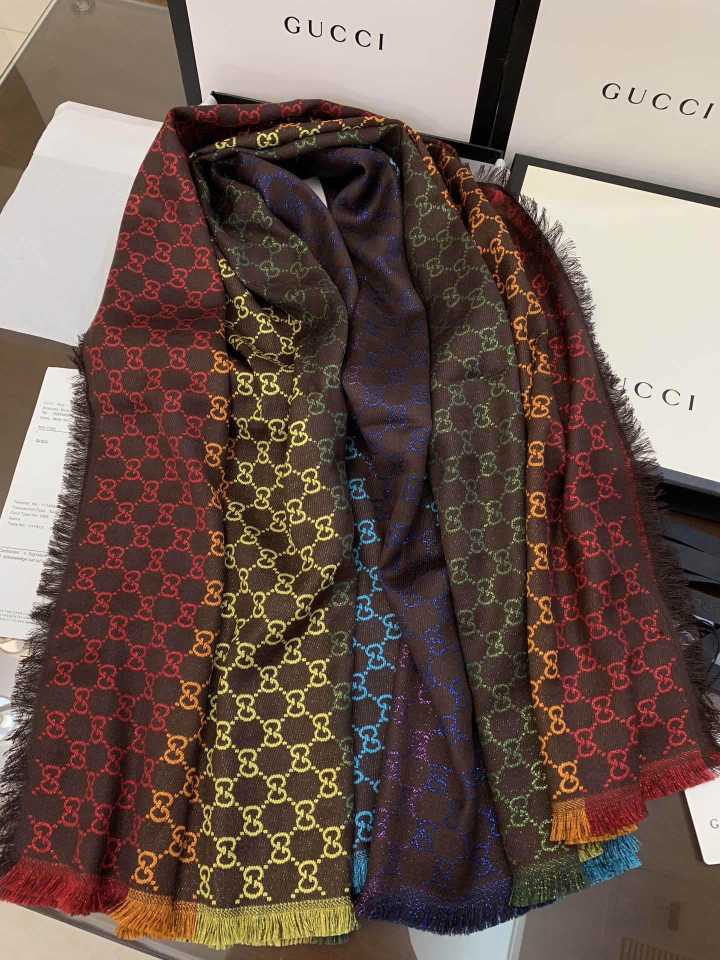 GUCCI古驰GG标识女士围巾558274