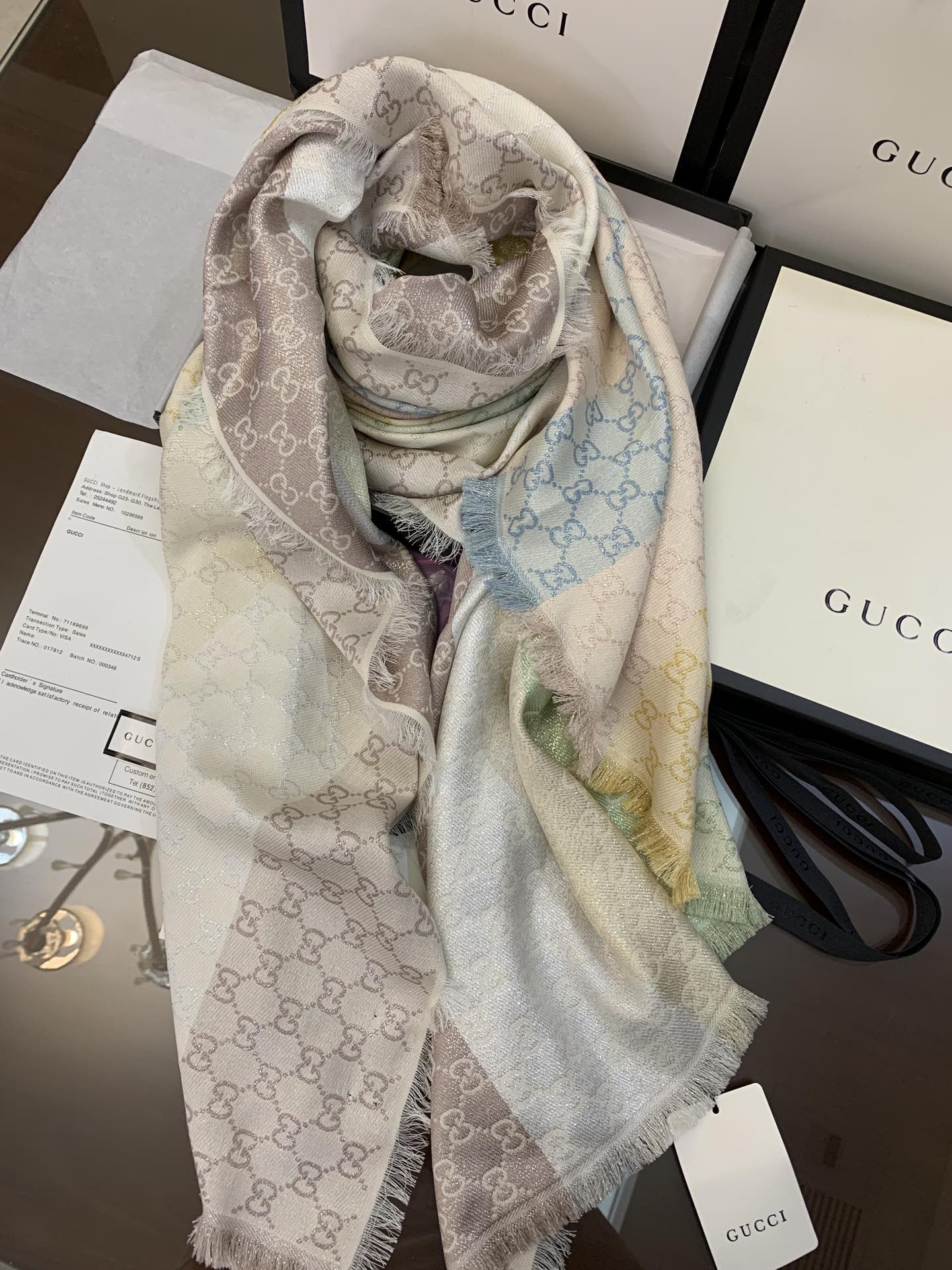 GUCCI古驰GG标识女士围巾558274