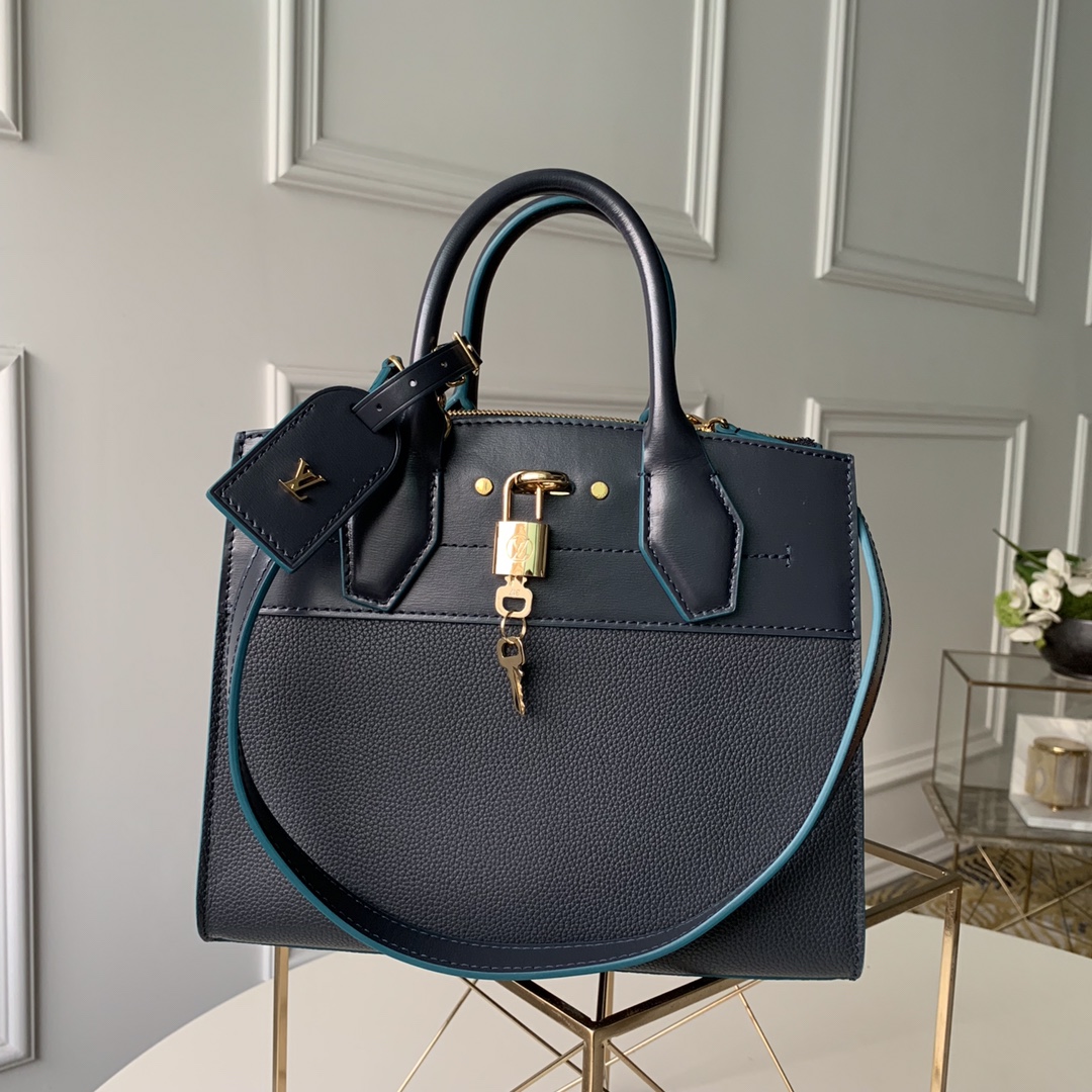 Louis Vuitton Handbags Travel Bags Blue Brown Taurillon Calfskin Cowhide Fall Collection M55062