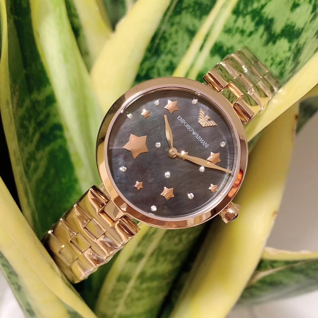 Armani 阿玛尼（ARMANI）石英女表型号AR11197 AR11196 玫瑰金色官网最新款