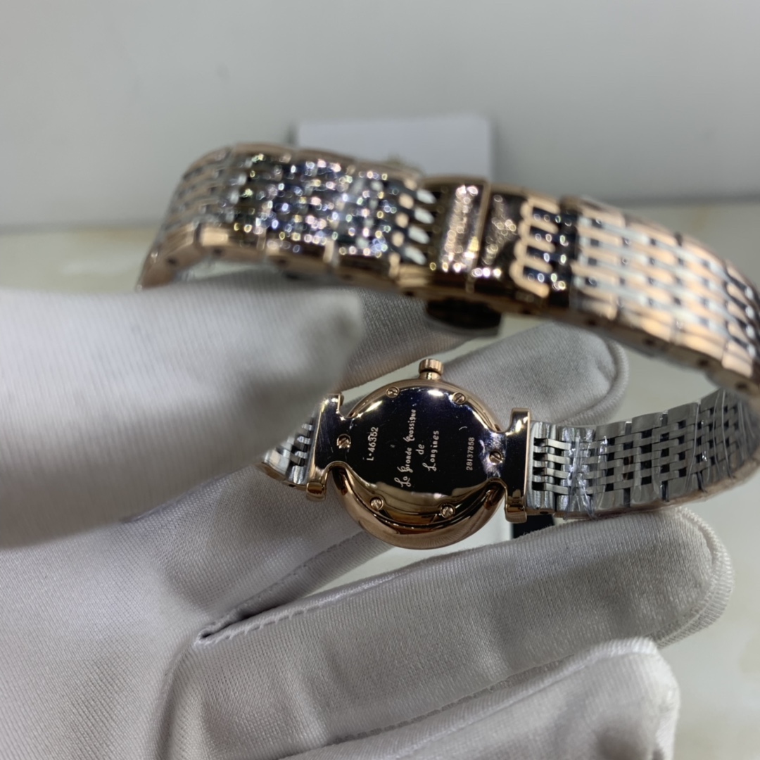 Longines 皇家 浪琴嘉岚系列女款间玫瑰金腕表