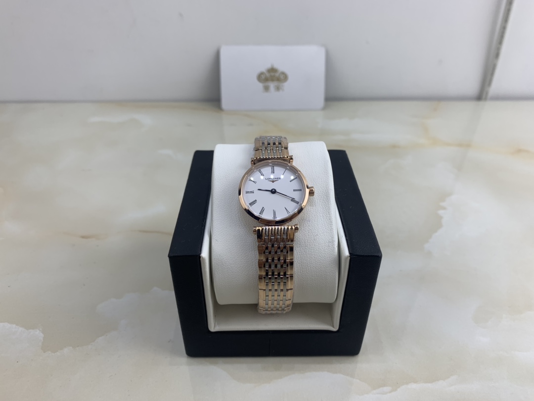 Longines 皇家 浪琴嘉岚系列女款间玫瑰金腕表