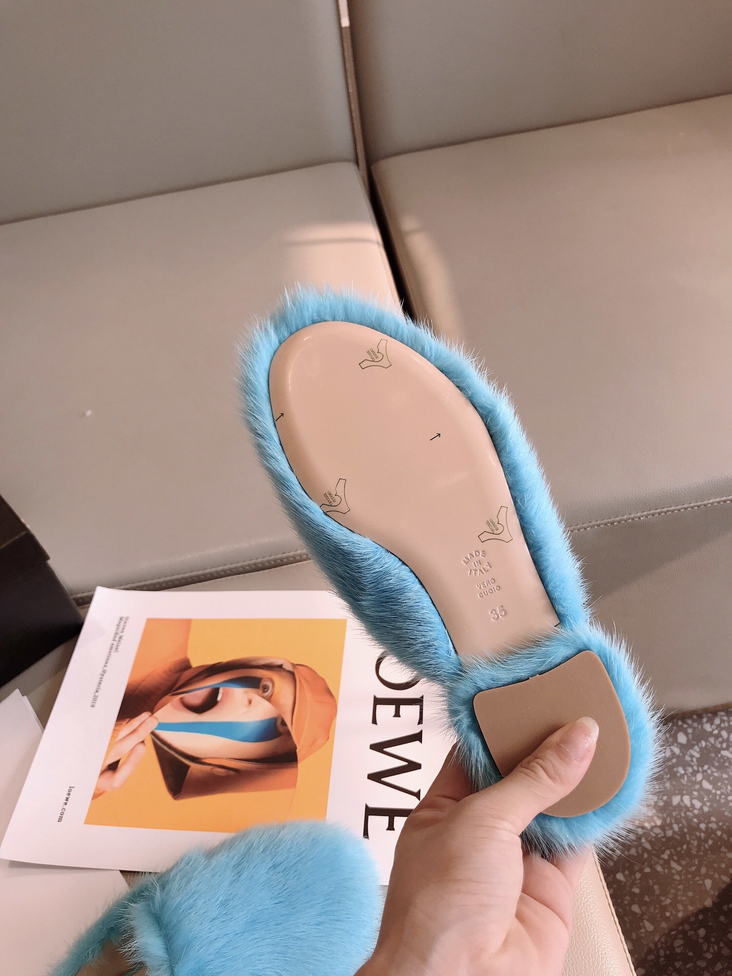 NatashaZinko水貂毛半拖鞋