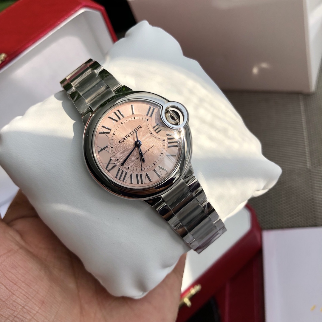 卡地亚蓝气球粉色机械33mm 批盒