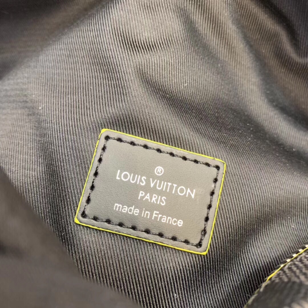 Louis Vuitton Black Damier Graphite with multicolor print casual