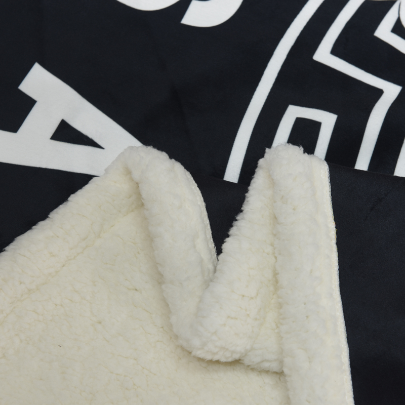 Bonded Sherpa Velvet Throw Blanket – Black & White - Comprehensive 5