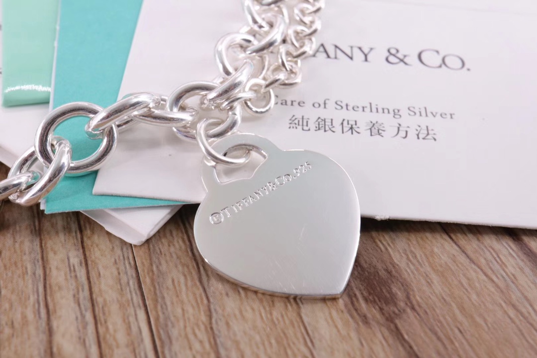 Tiffany & Co. Tiffany&Co. 纯银 龙虾扣双层粗手链