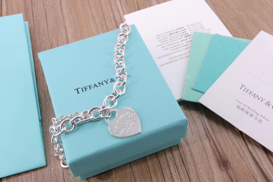 Tiffany & Co. Tiffany&Co. 纯银 龙虾扣双层粗手链