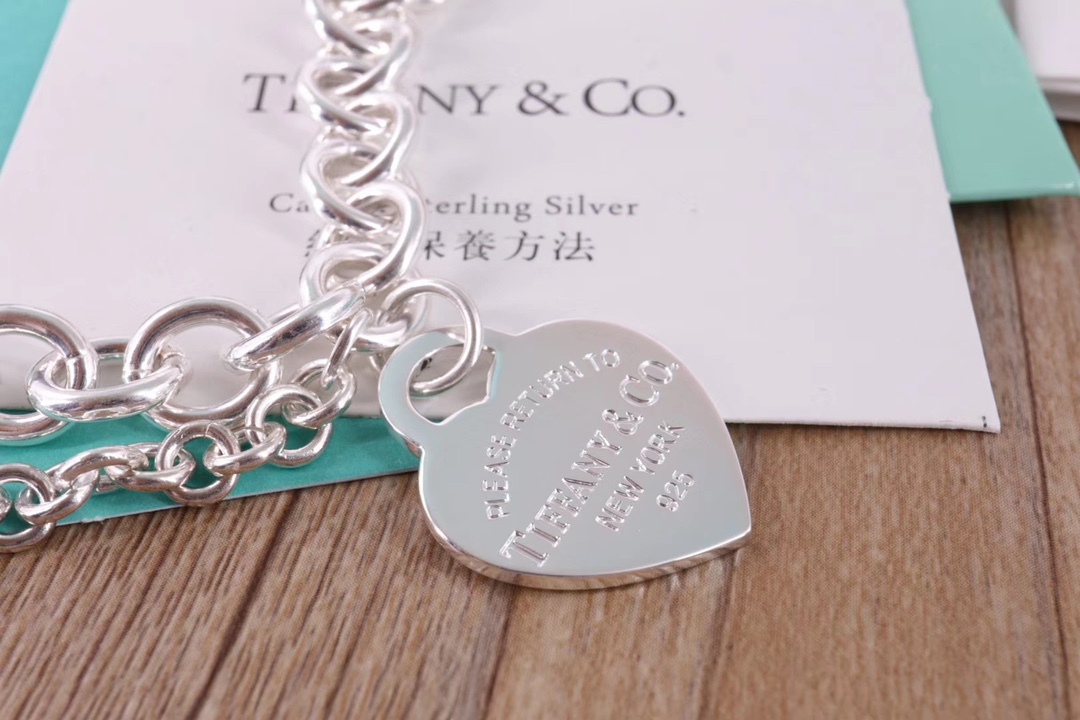 Tiffany & Co. Tiffany&Co. 纯银 龙虾扣双层粗手链