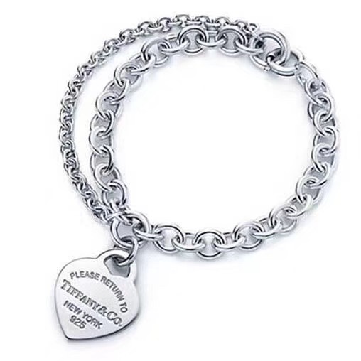 Tiffany & Co. Tiffany&Co. 纯银 龙虾扣双层粗手链