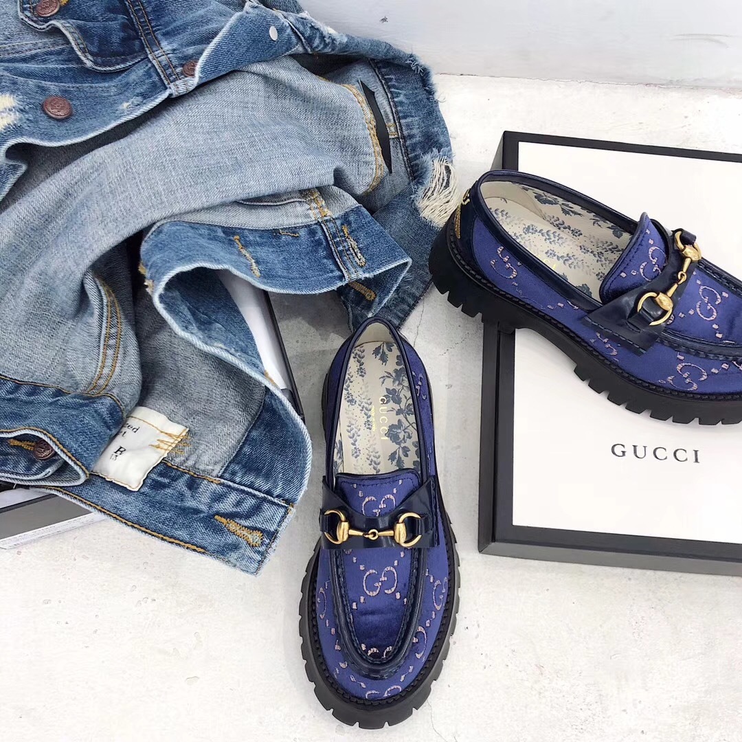 最新GUCCI马衔扣蜜蜂厚底鞋各地专