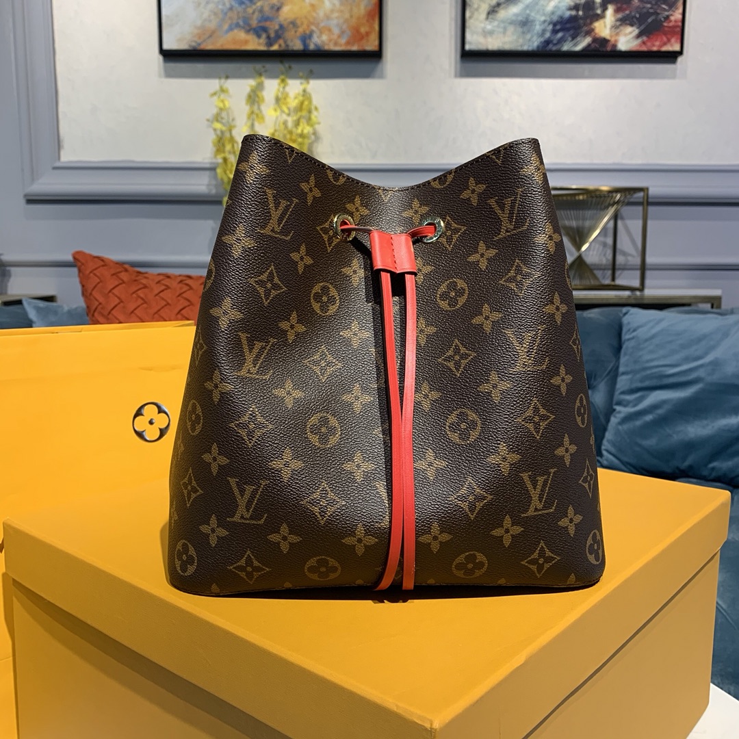 Louis Vuitton LV NeoNoe Bucket Bags Monogram Canvas Calfskin Cowhide Spring Collection M40214