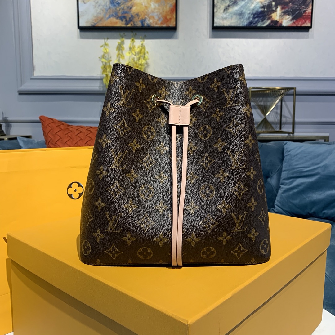 Louis Vuitton LV NeoNoe Bucket Bags Monogram Canvas Calfskin Cowhide Spring Collection M40214