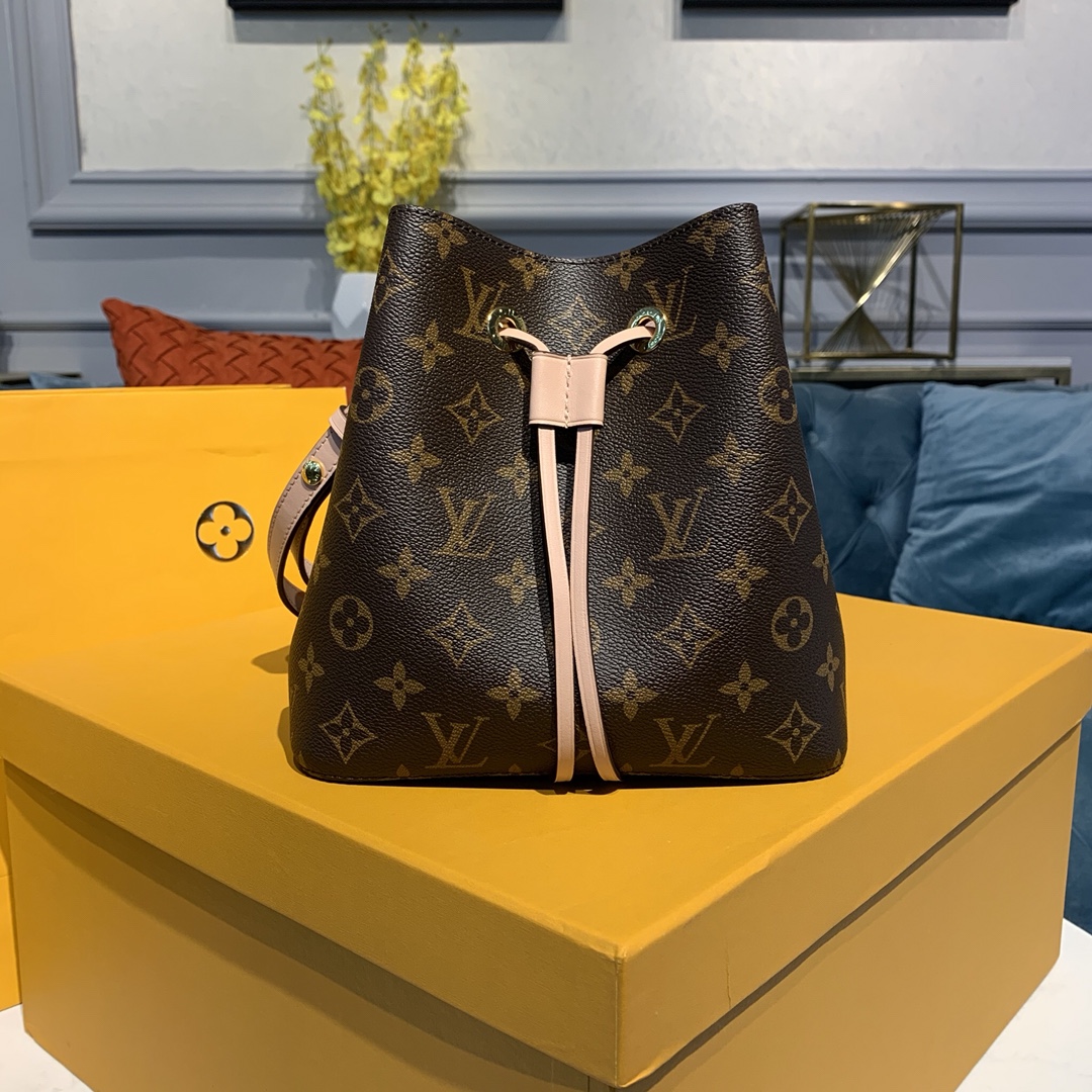 Louis Vuitton LV NeoNoe Bucket Bags Monogram Canvas Calfskin Cowhide Spring Collection M40214