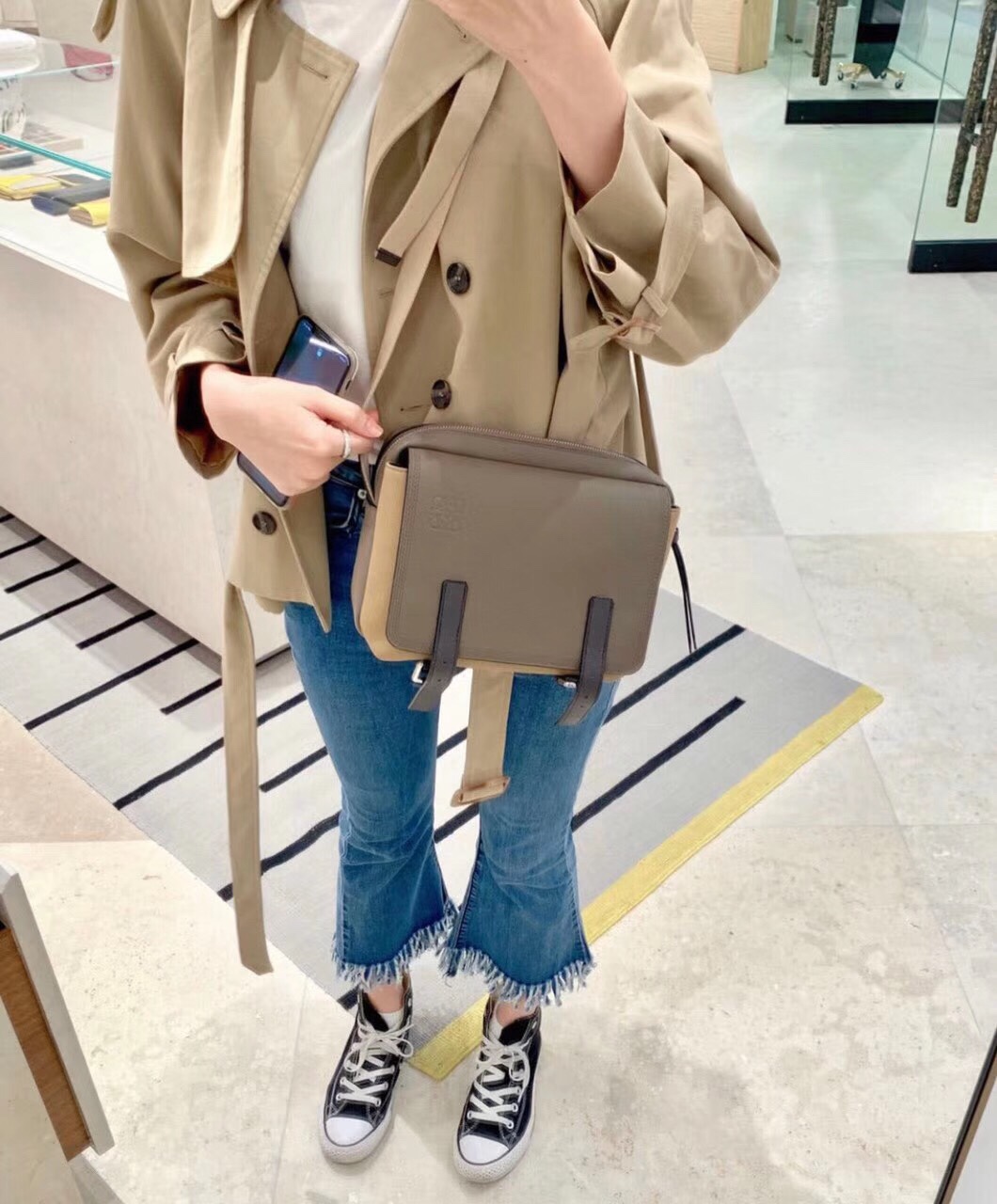 LOEWE罗意威 Military Messenger最新版信使包 0339绿色