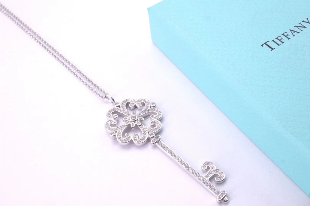 Tiffany & Co. Tiffany&Co. key 大号米字花钥匙项链