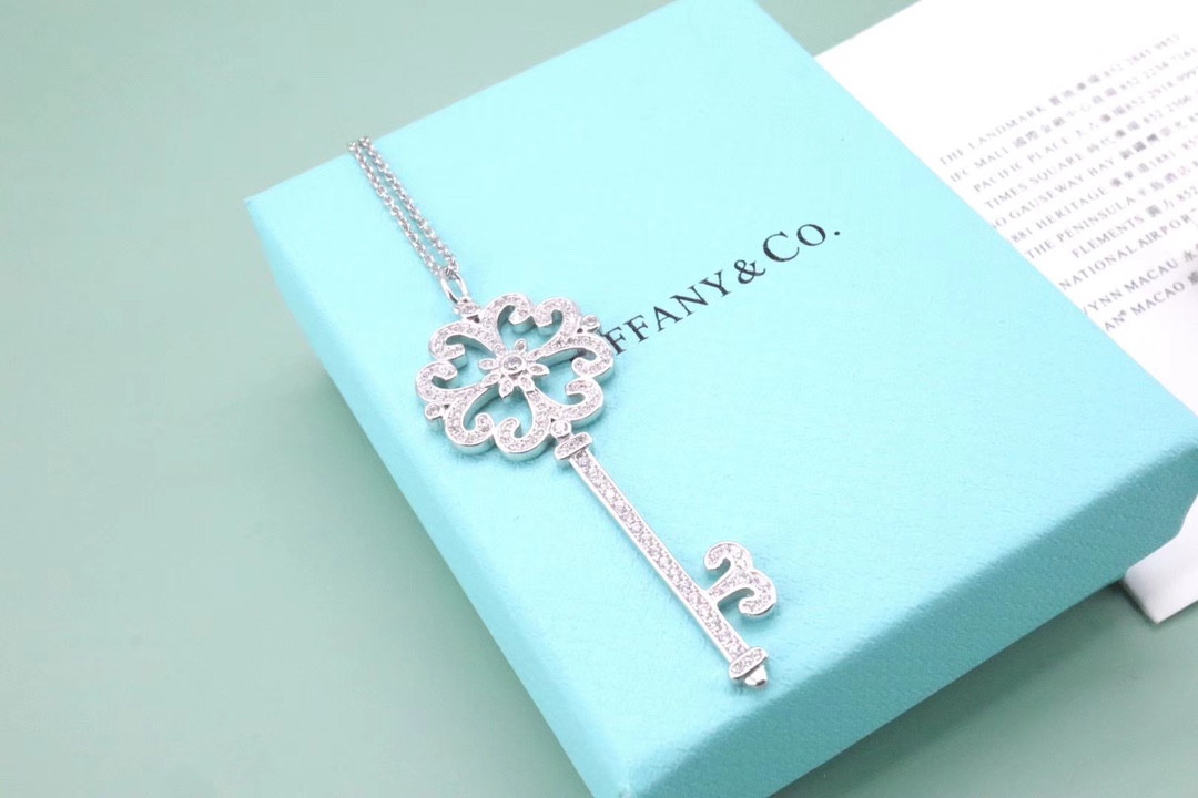 Tiffany & Co. Tiffany&Co. key 大号米字花钥匙项链