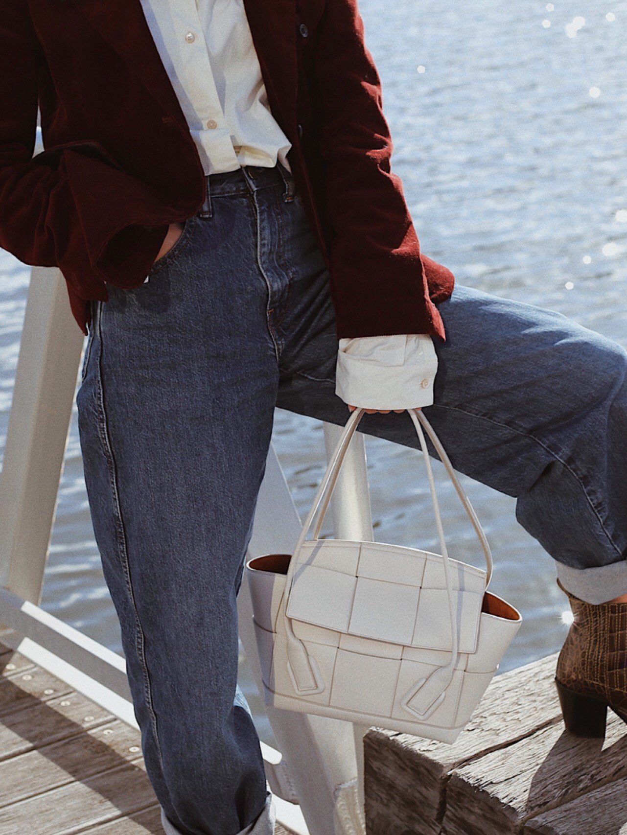 Bottega Veneta The Arco 33 BAG 575943石膏白