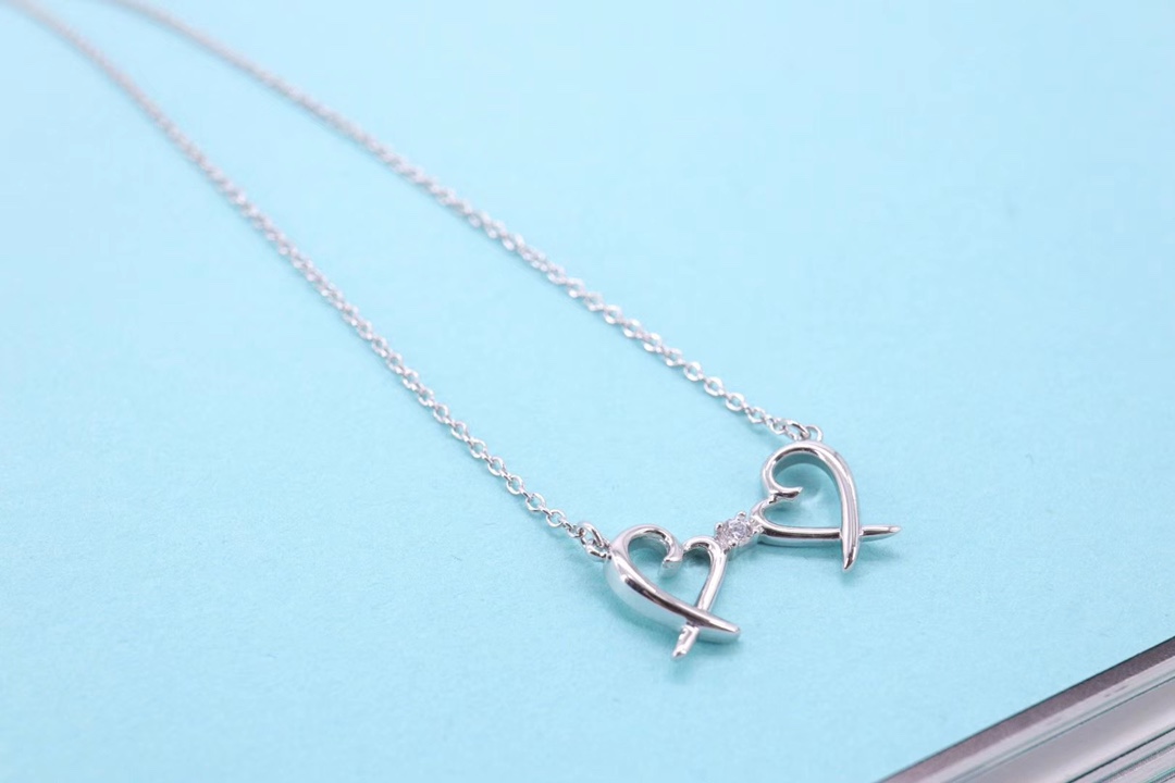 Tiffany & Co. 925纯银、蒂芙尼Tiffany&Co.心心项链