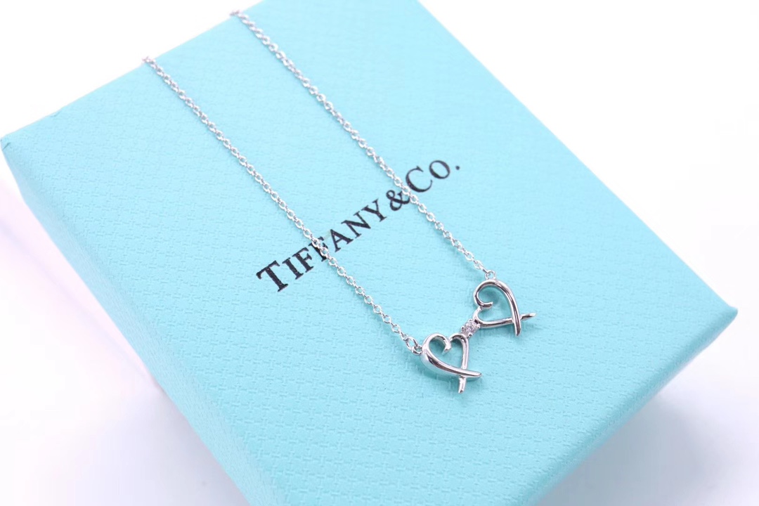 Tiffany & Co. 925纯银、蒂芙尼Tiffany&Co.心心项链
