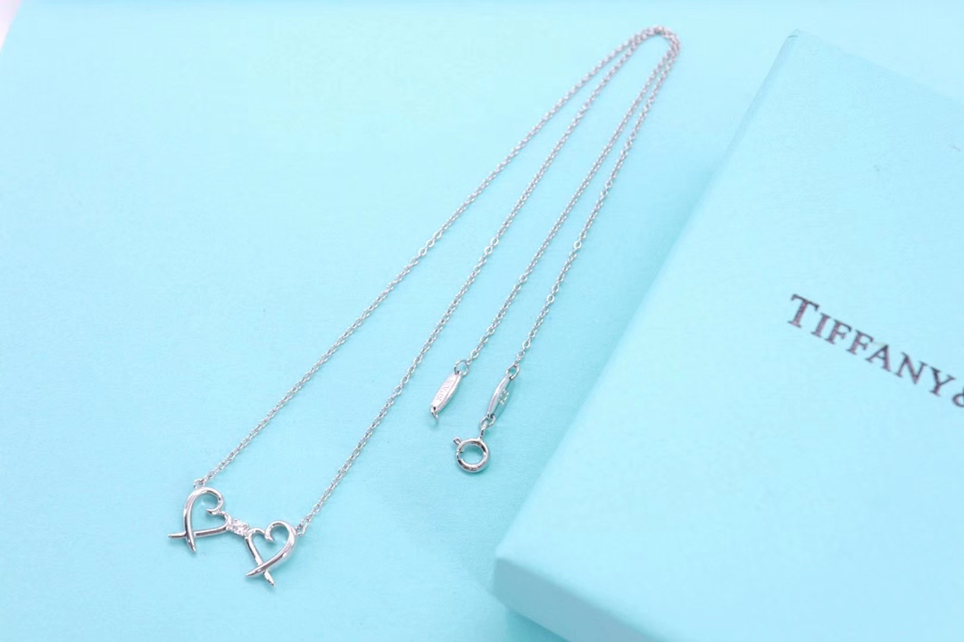 Tiffany & Co. 925纯银、蒂芙尼Tiffany&Co.心心项链