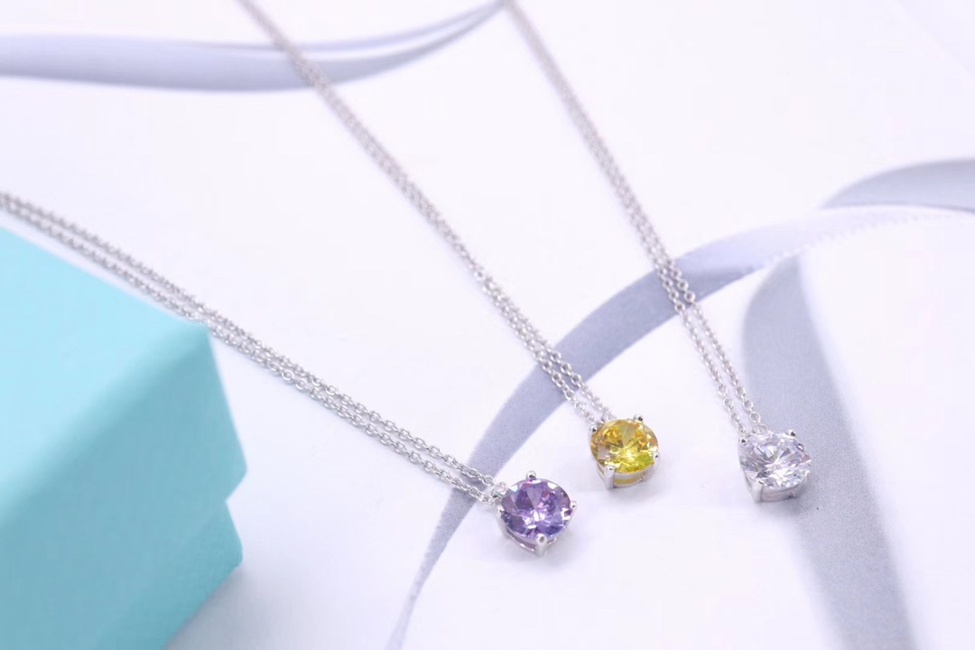 Tiffany & Co. 925纯银、蒂芙尼Tiffany&Co.单钻项链