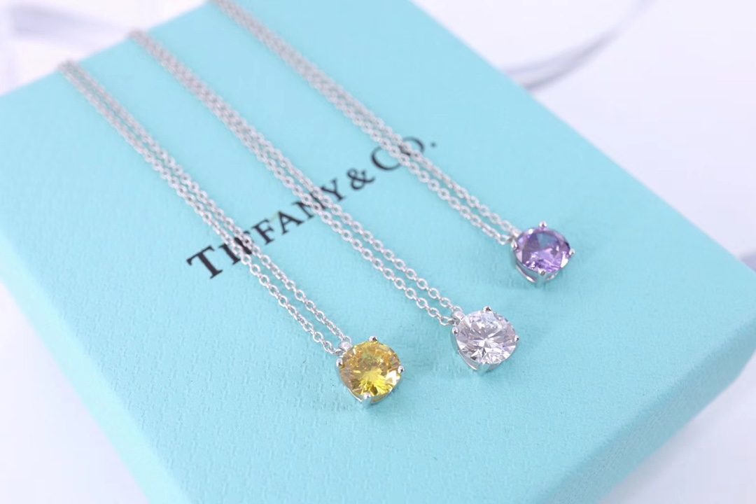 Tiffany & Co. 925纯银、蒂芙尼Tiffany&Co.单钻项链