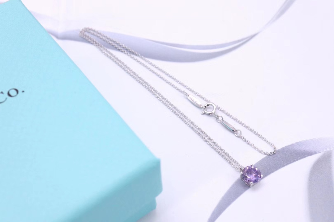 Tiffany & Co. 925纯银、蒂芙尼Tiffany&Co.单钻项链