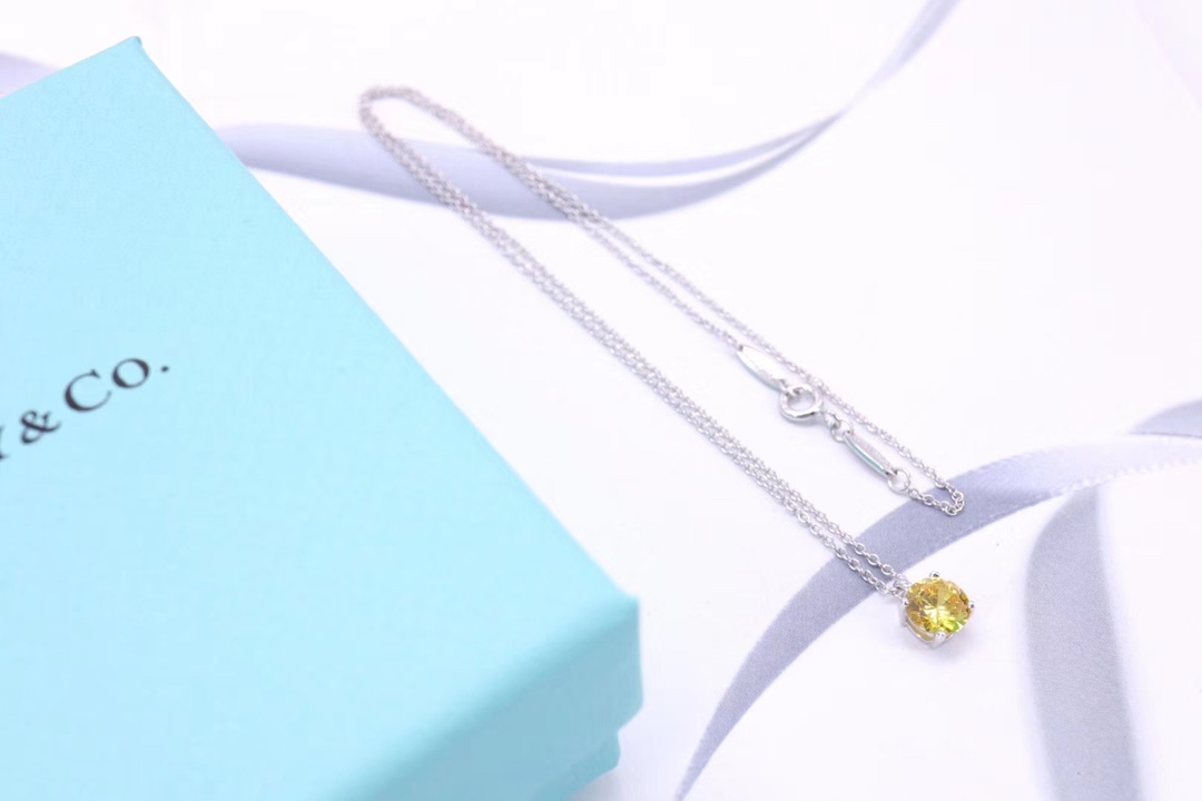 Tiffany & Co. 925纯银、蒂芙尼Tiffany&Co.单钻项链