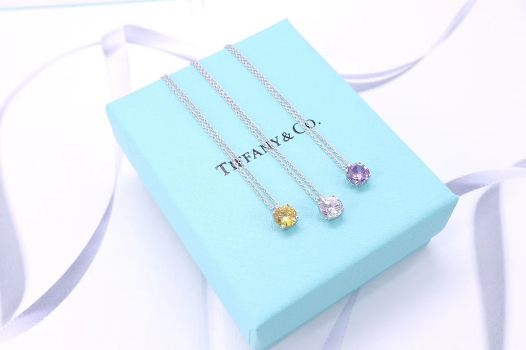Tiffany & Co. 925纯银、蒂芙尼Tiffany&Co.单钻项链