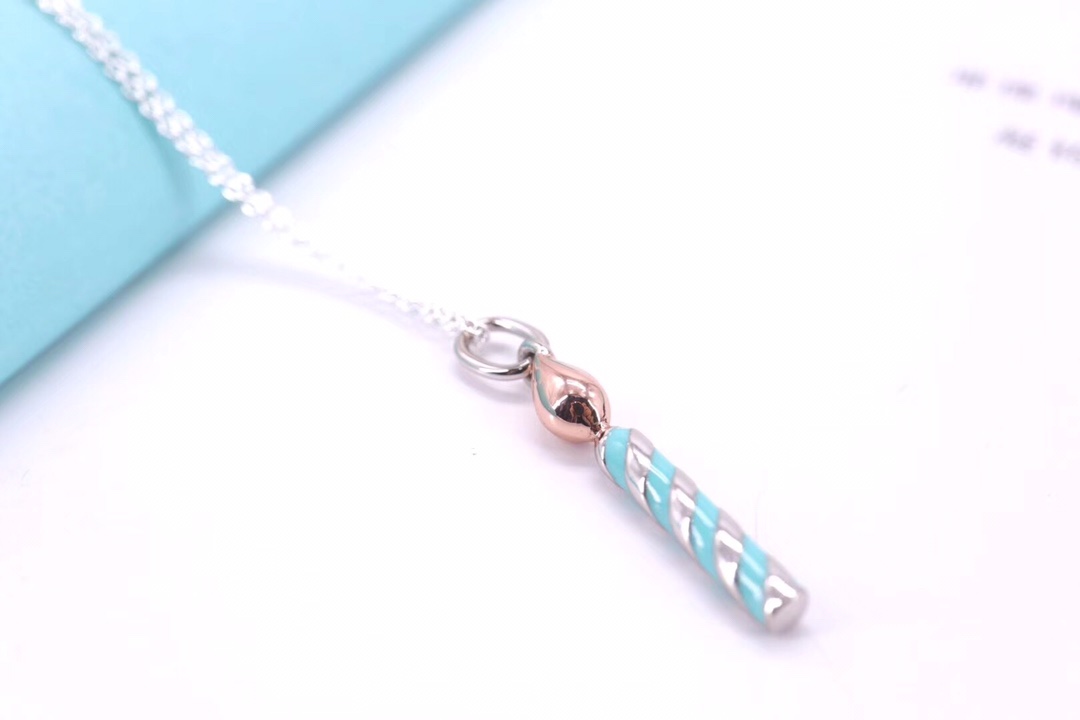 Tiffany & Co. 925纯银、Tiffany&Co.珐琅烤漆蜡烛项链