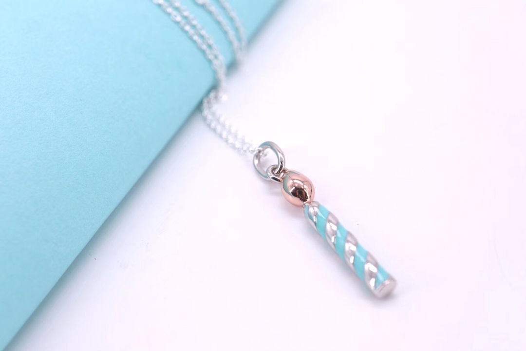 Tiffany & Co. 925纯银、Tiffany&Co.珐琅烤漆蜡烛项链