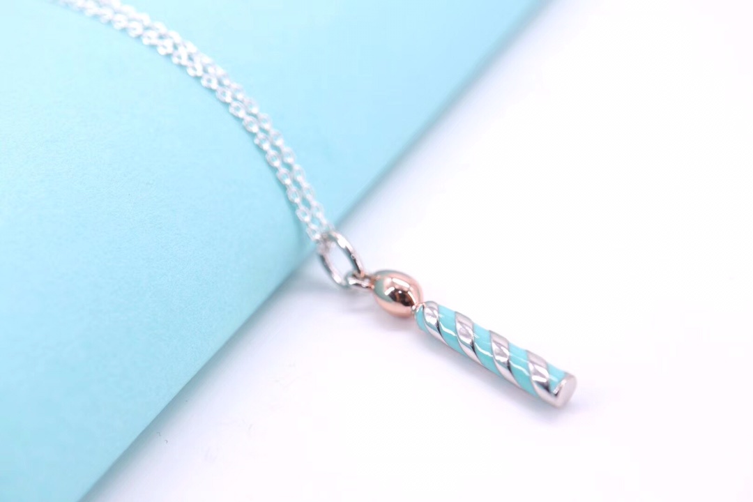 Tiffany & Co. 925纯银、Tiffany&Co.珐琅烤漆蜡烛项链