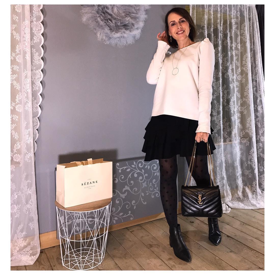 YSL LOULOU 23CM Y型绗缝链条包 494699黑色/金扣