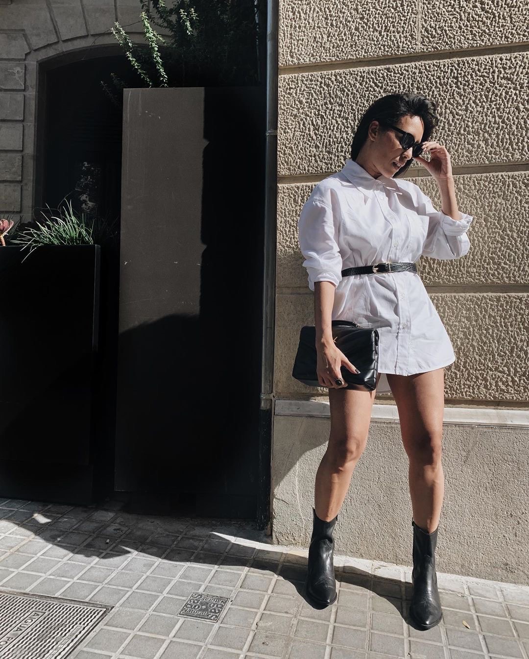 YSL LOULOU 23CM Y型绗缝链条包 494699黑色/金扣