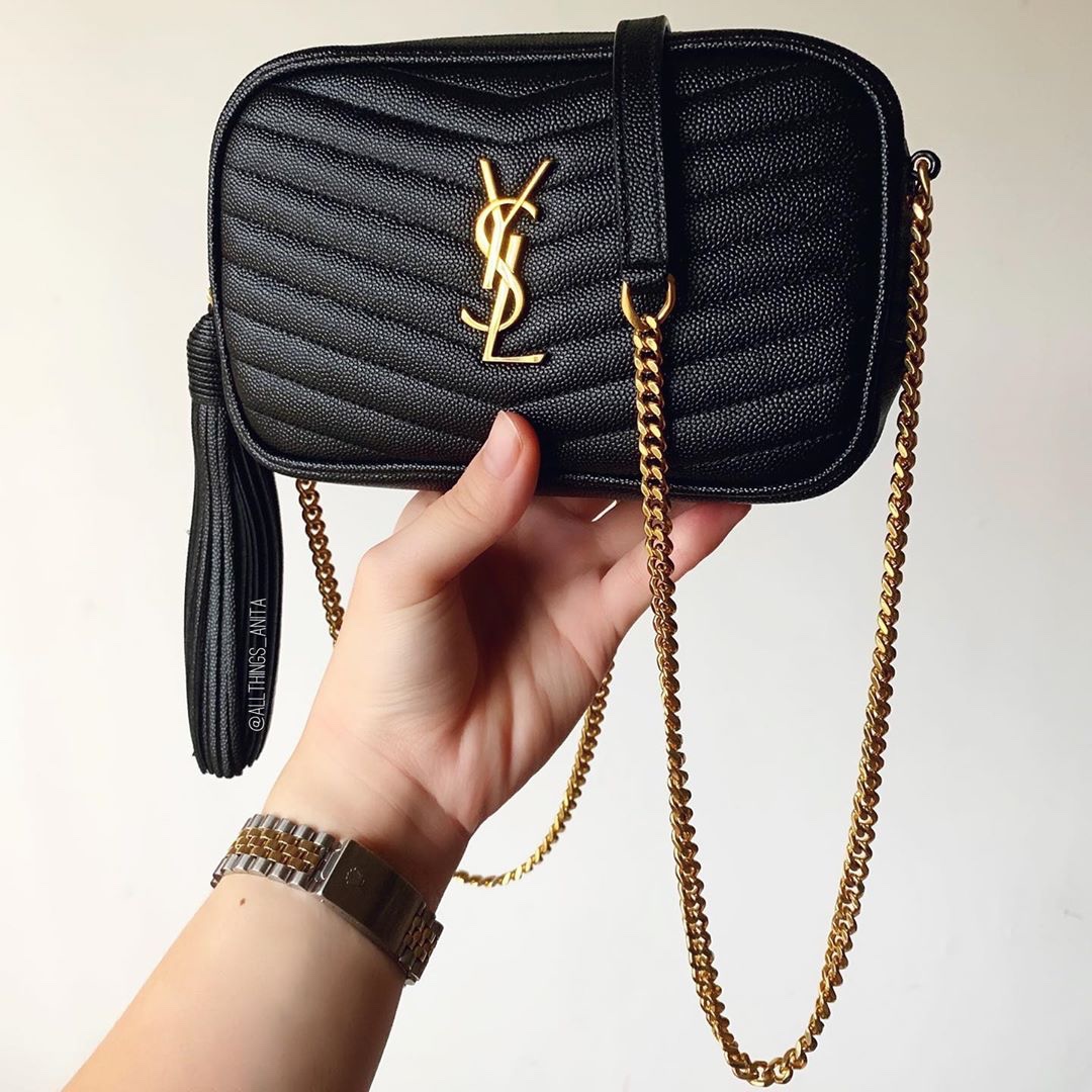 YSL Lou 迷你提花粒面牛皮相机包 585040