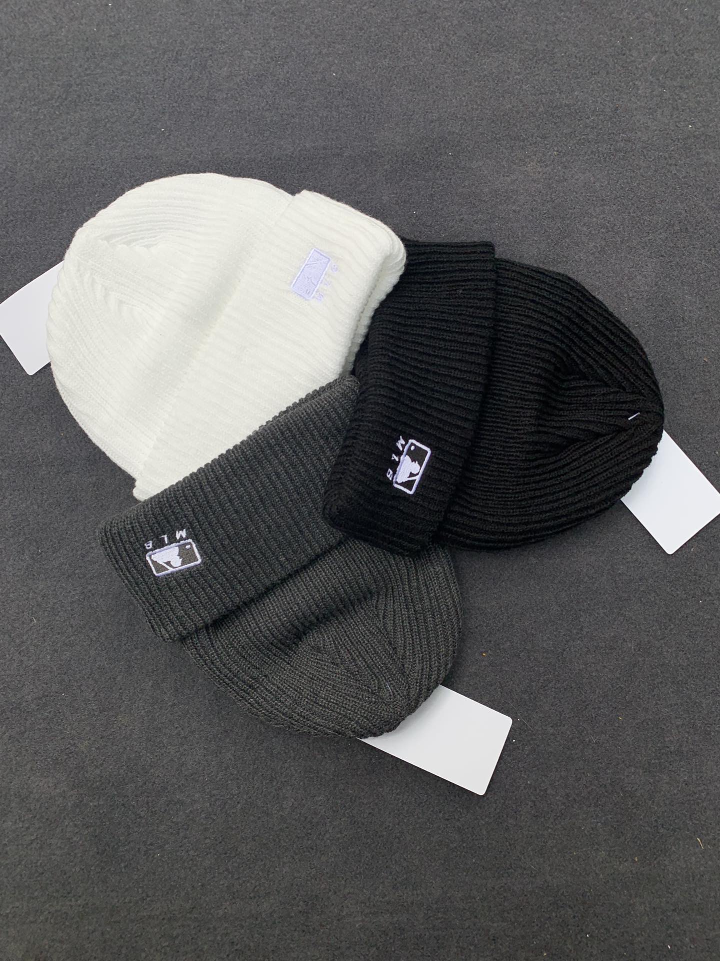 9020 mlb潮牌毛线帽la秋冬季保暖纯棉针织帽韩版包头帽雅痞款冷帽