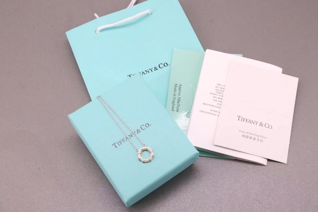Tiffany & Co. Tiffany&Co.黄白分色圈圈锁骨项链
